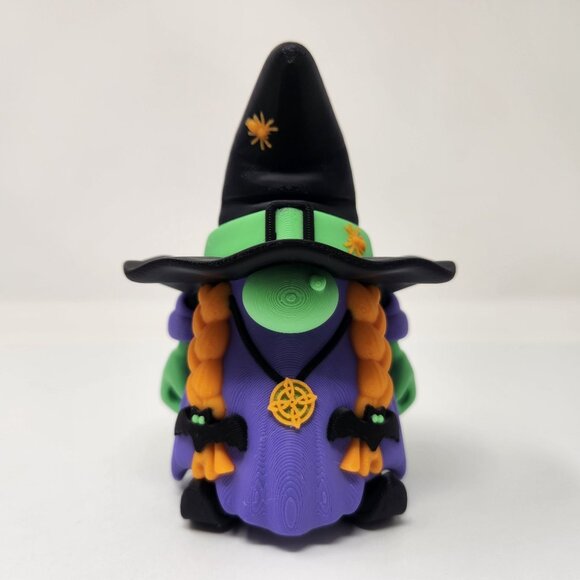 Gnome Witch w/ Cauldron 3D Printed Flexi Factory Figure 5" (h) - Picture 6 of 9